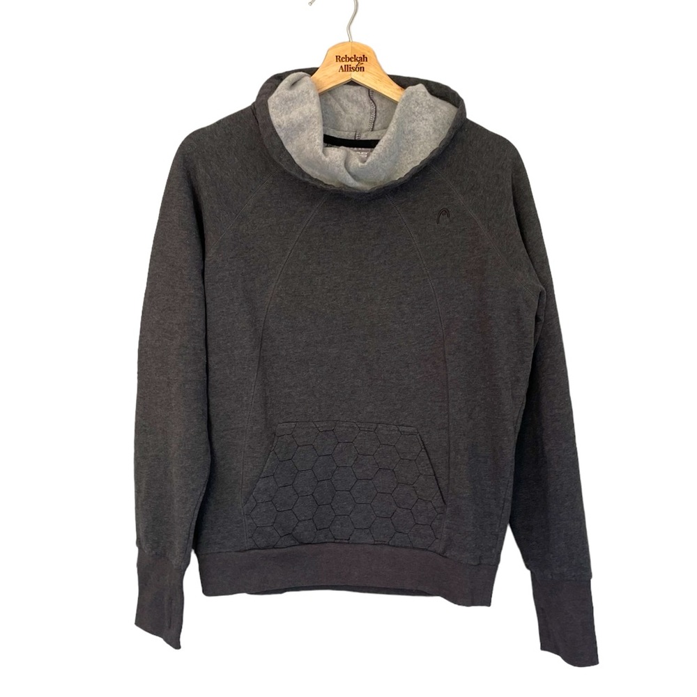 HEAD Cowl Neck Pullover Sweatshirt in Gray Women’s Size Medium